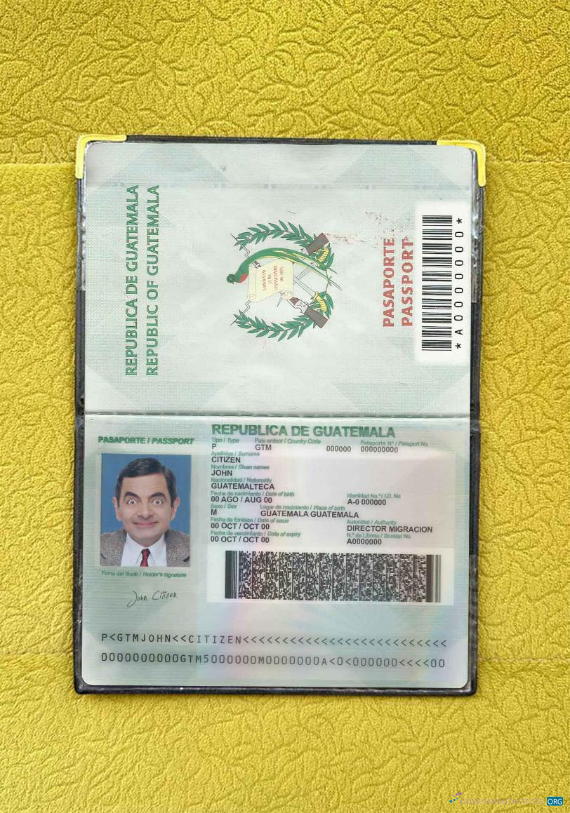 Download Guatemala passport photo look Photoshop template